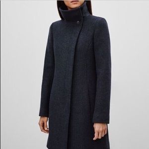Babaton Calloway Wool Cashmere Black Coat Size XS